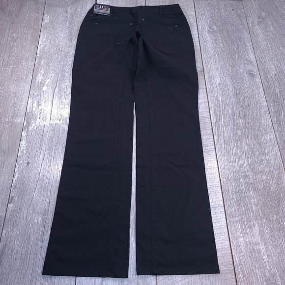 5.11 Tactical Pants Women’s 4 Regular Black Cirrus Covert Ripstop Straight Leg - Picture 3 of 9